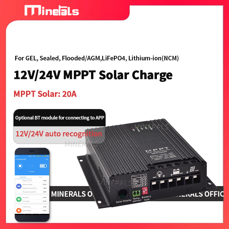 Charge Controller Solar - Controlador MPPT de 20A, Cargador de