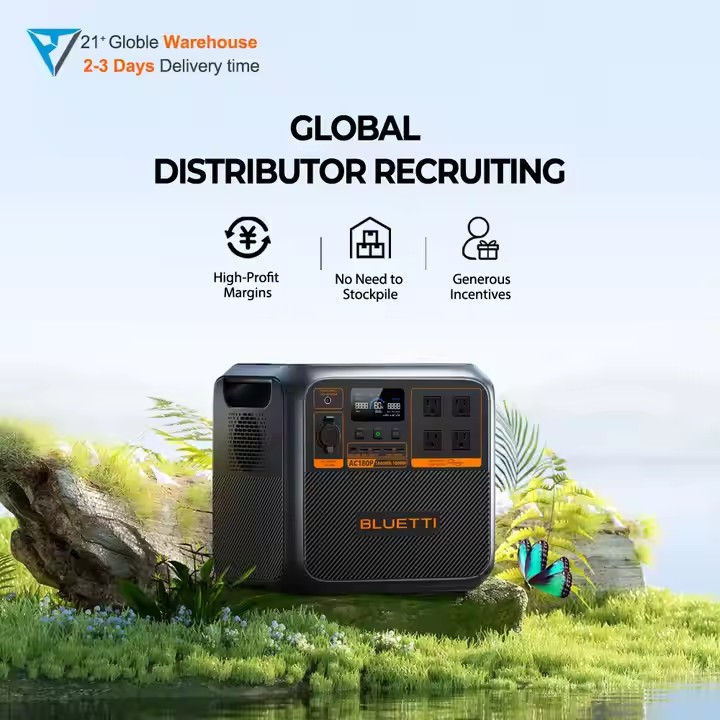 Solar Generator - Bluett=i Generador Solar Portátil AC180P 1800W,